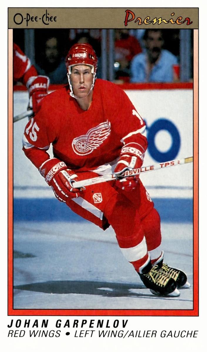 1990 O-Pee-Chee Premier Johan Garpenlov #35 card