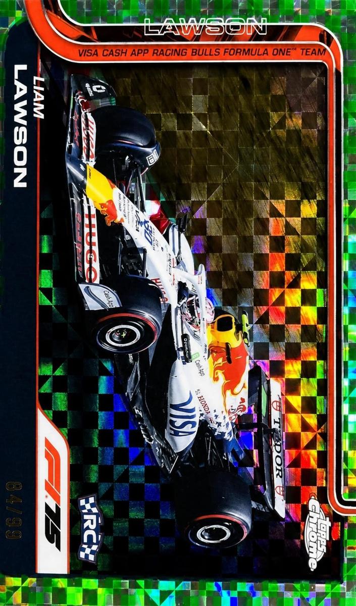 2025 Liam Lawson [Green Checker Flag Refractor] #83