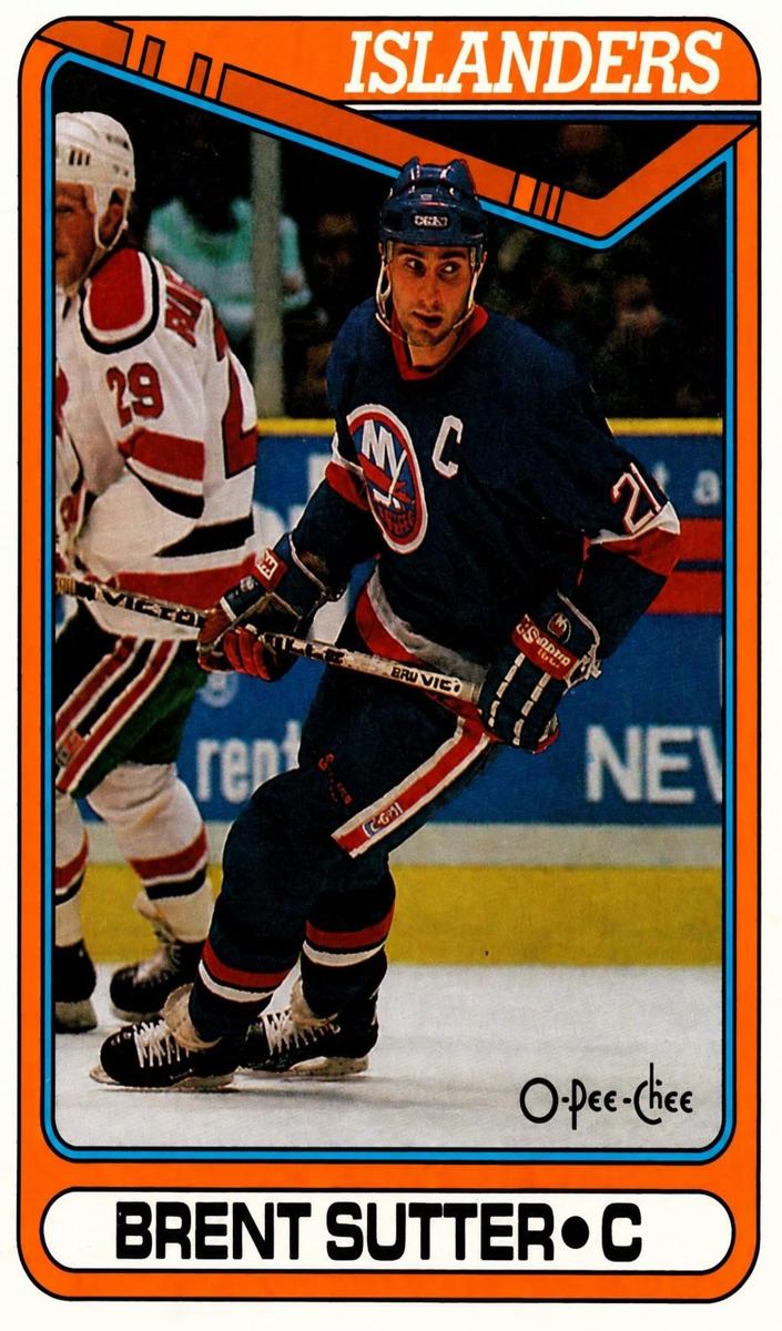 1990 O-Pee-Chee Brent Sutter #258 card
