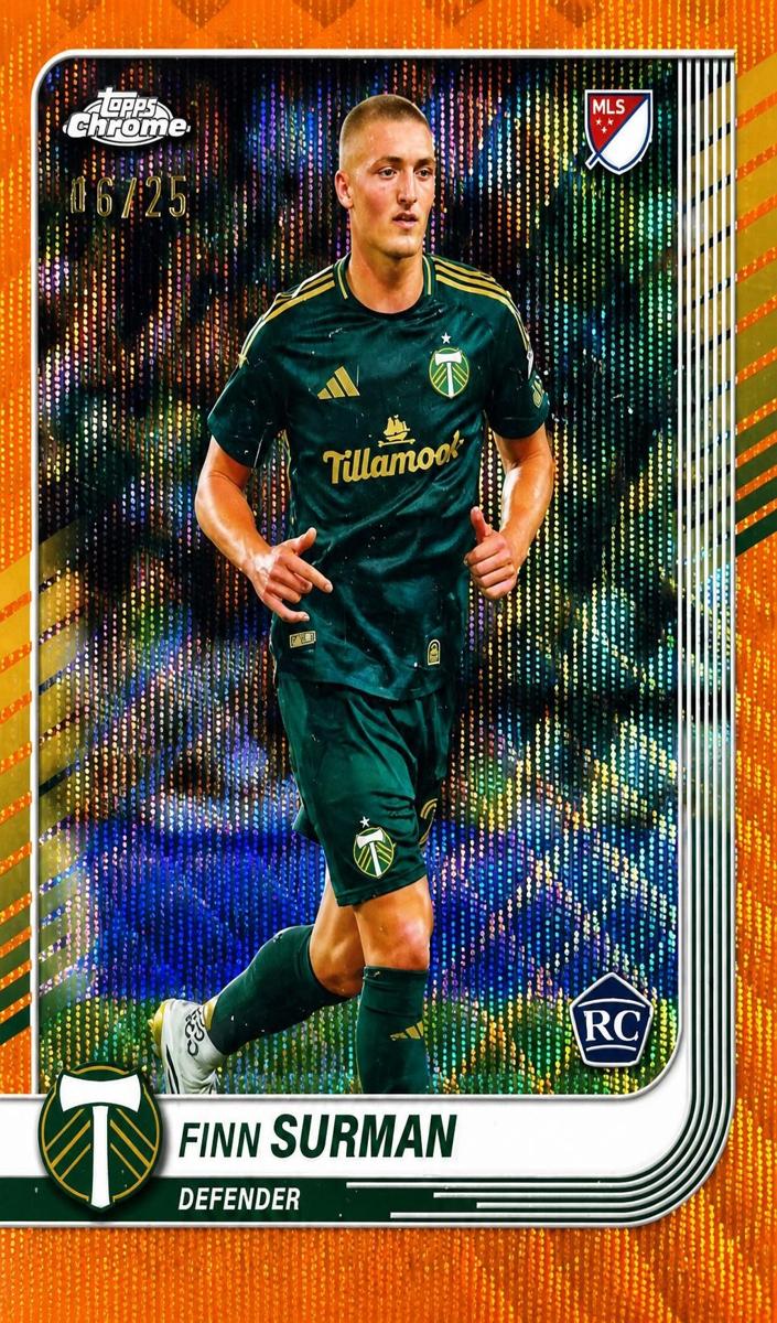 2025 Finn Surman [Orange Wave Refractor] #160