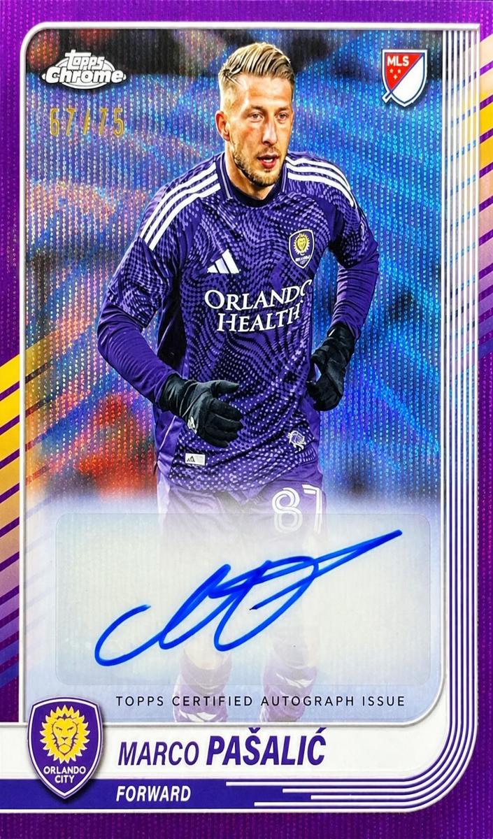2025 Topps Chrome MLS Marco Pasalic [Purple Wave Refractor] #CA-MP card