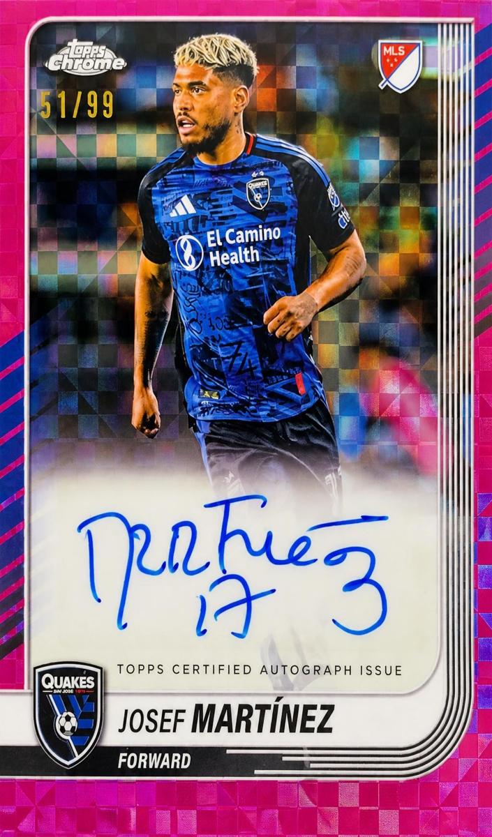 2025 Josef Martinez [Pink X-Fractor] #CA-MT