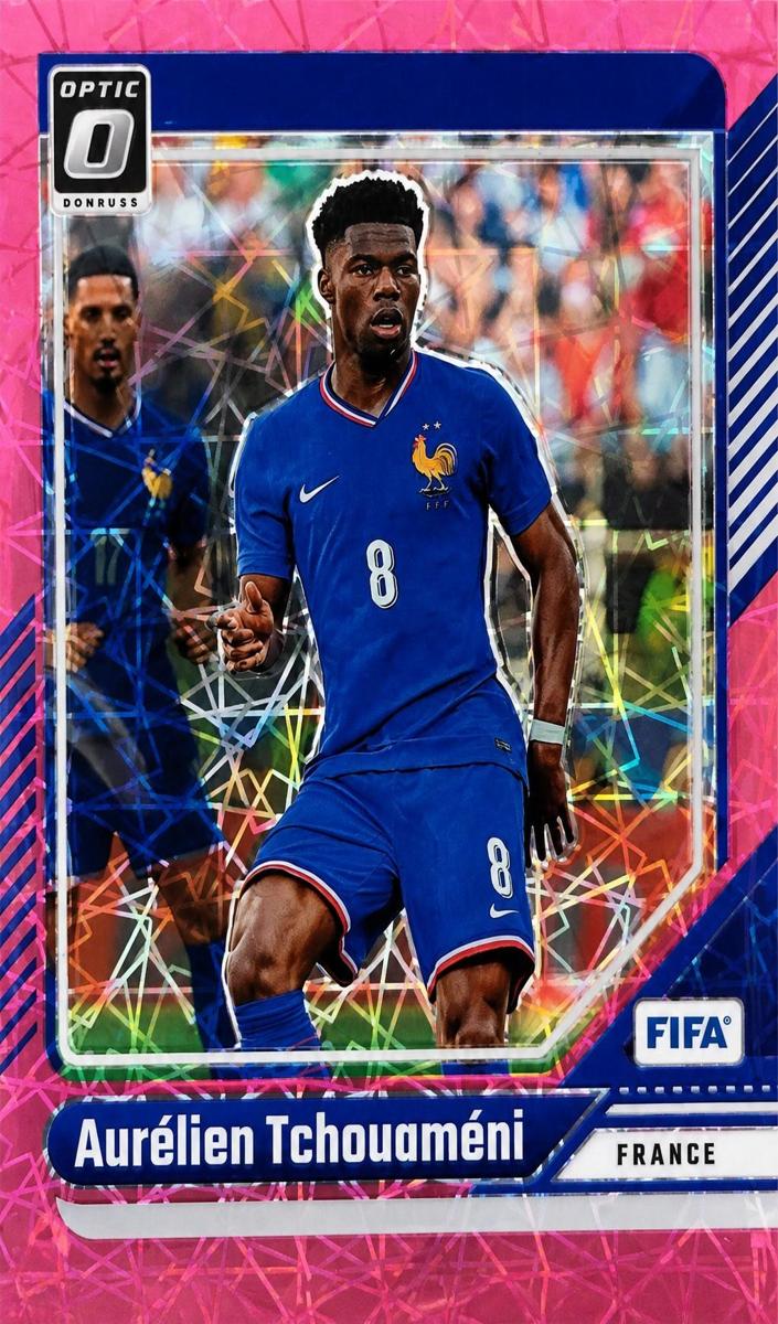 2024 Panini Donruss Aurelien Tchouameni [Pink Velocity] #112 card
