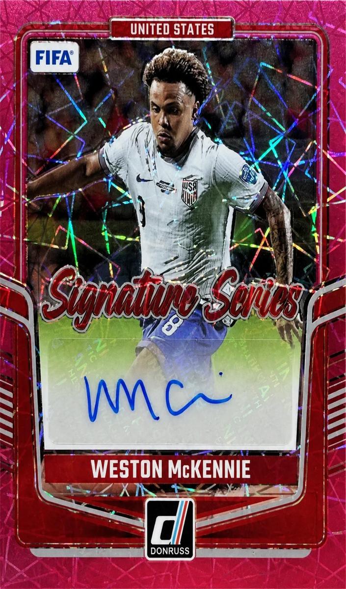 2024 Panini Donruss Weston McKennie [Pink Velocity] #SS-WMK card