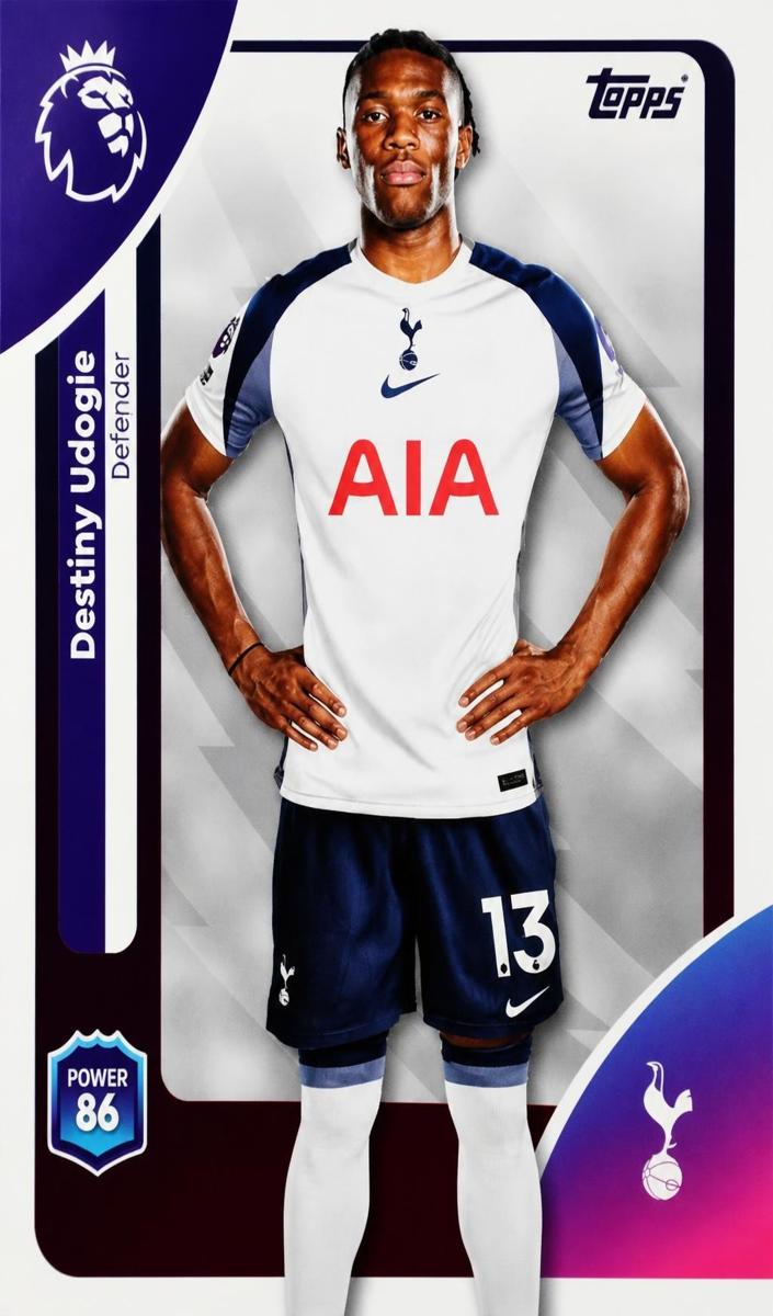 2025 Topps Premier League Destiny Udogie #258 card