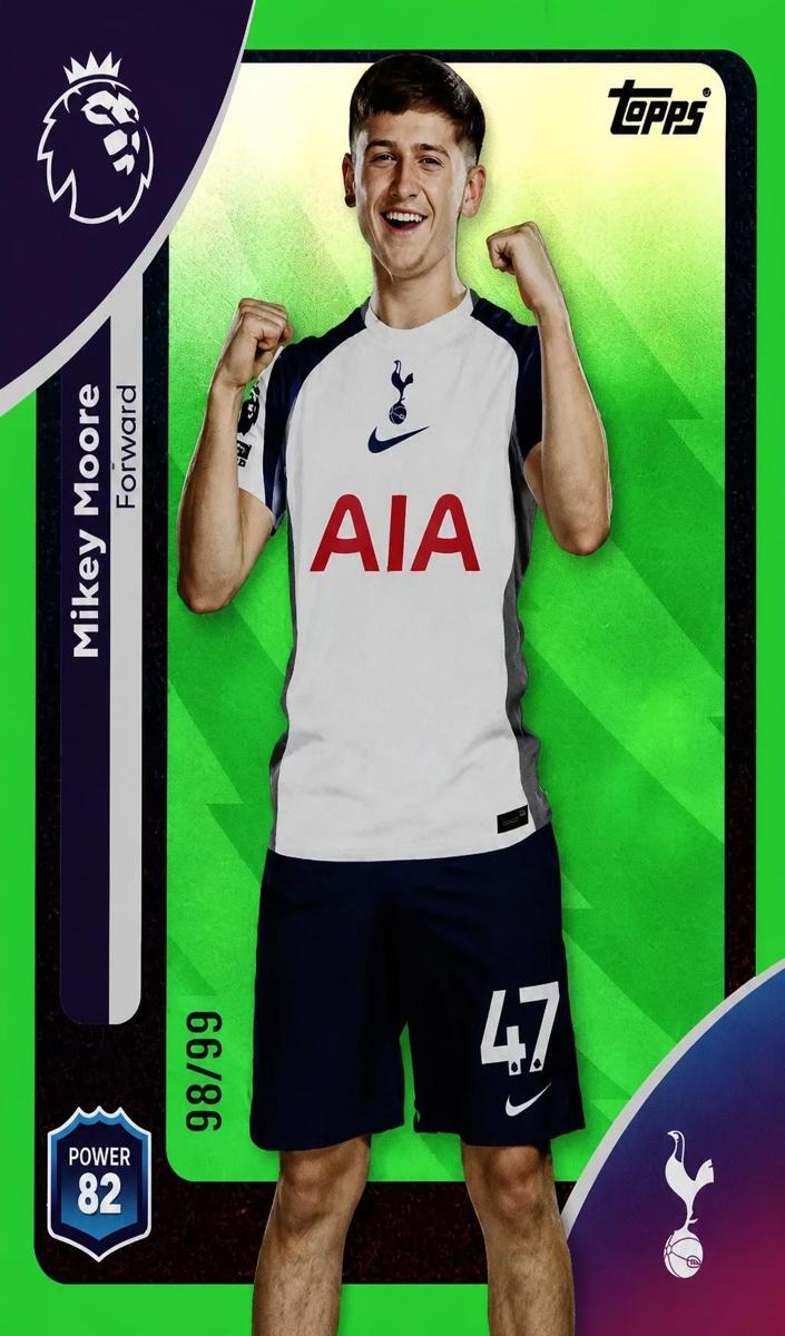 2025 Topps Premier League Mikey Moore #266 card