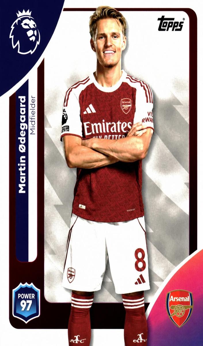2025 Topps Premier League Martin Odegaard #10 card