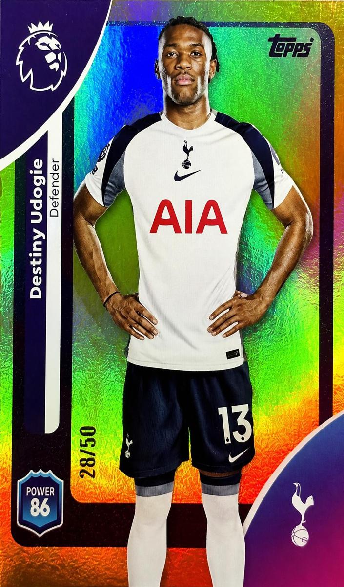 2025 Destiny Udogie [Gold Rainbow] #258