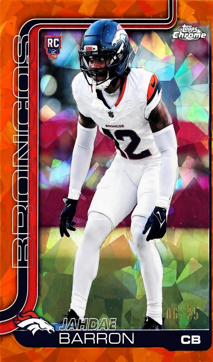 2025 Topps Chrome Jahdae Barron [Neon Pulse Refractor] #359 card