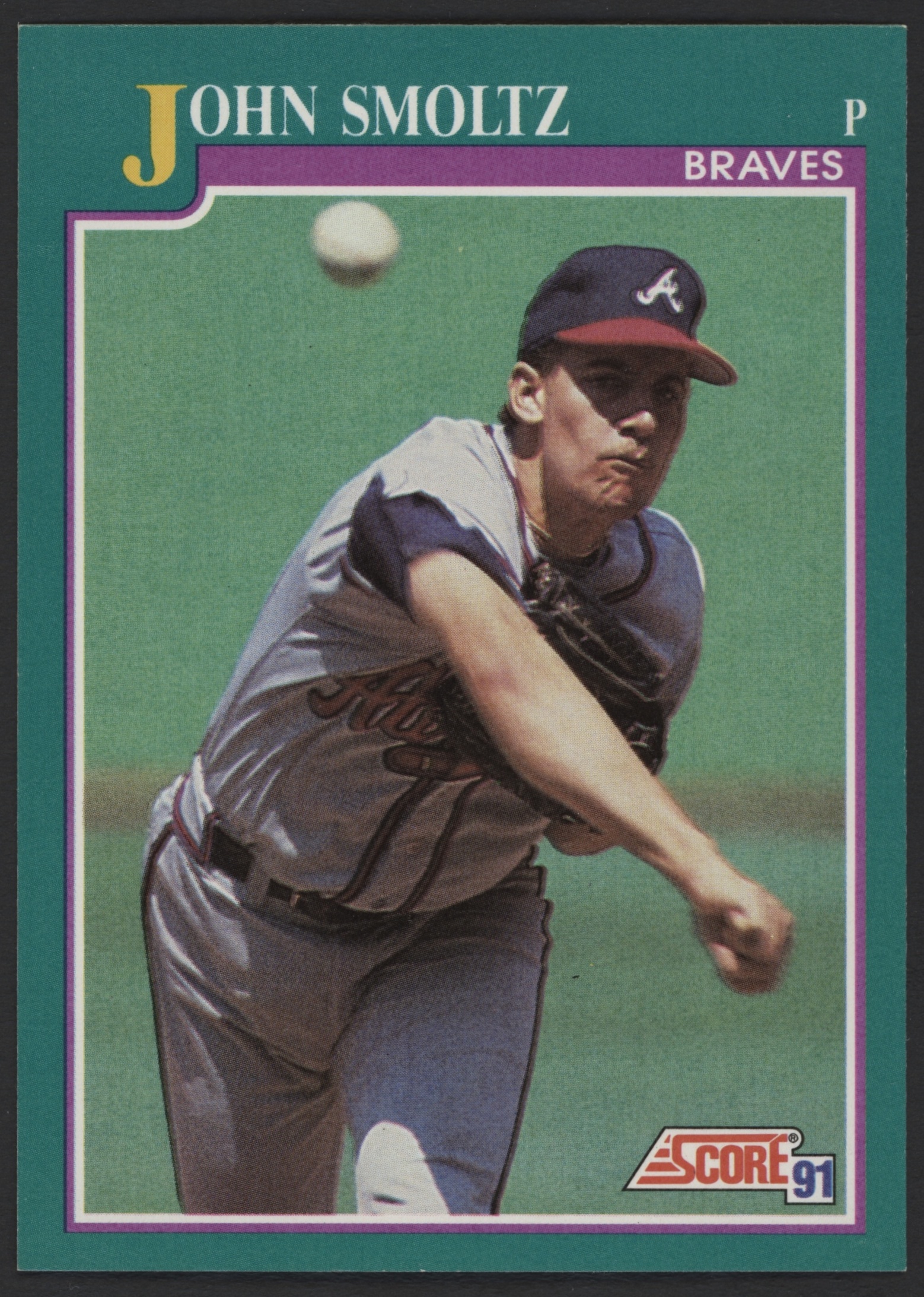 1991 Score Baseball John Smoltz #208
