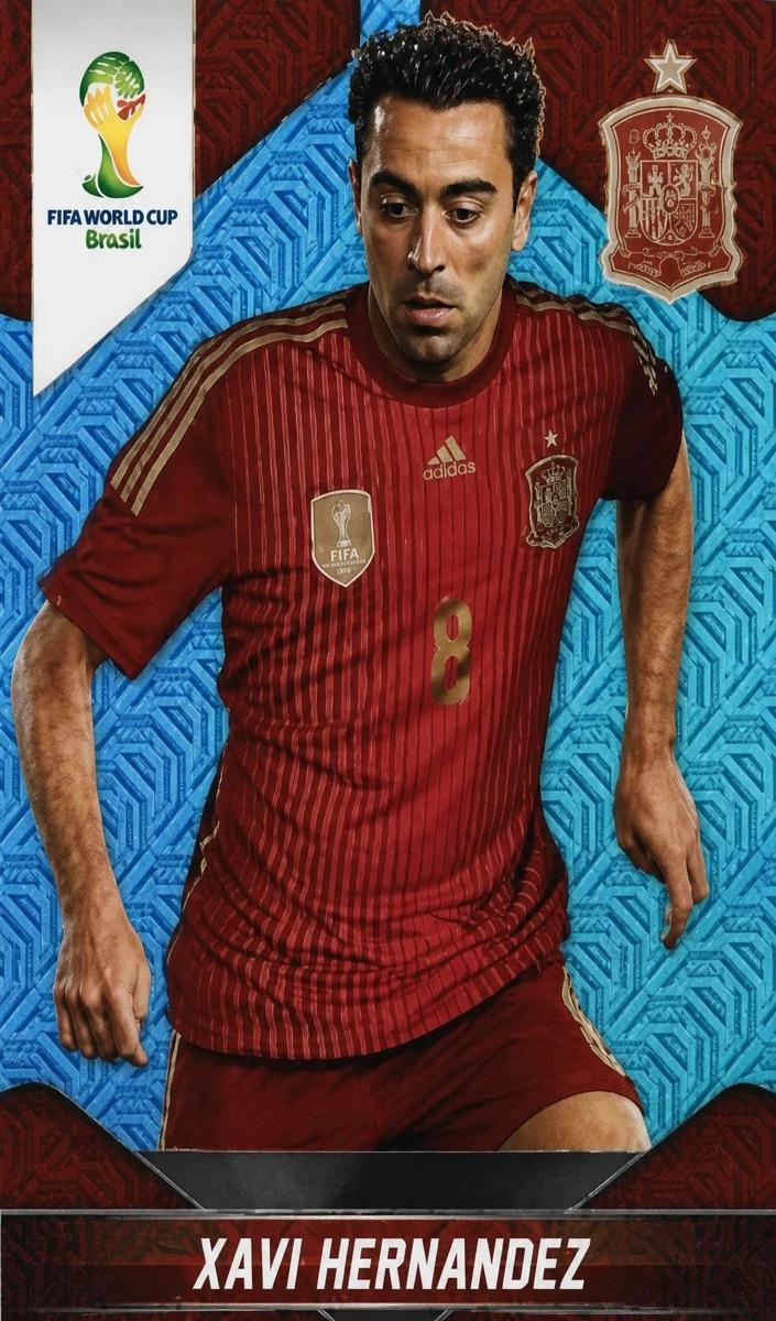 2014 Panini Prizm World Cup Xavi Hernandez [Blue Pulsar] #180 card