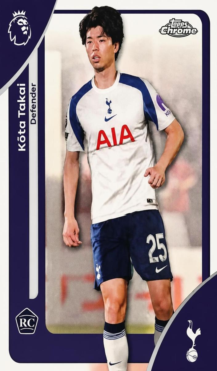 2026 Topps Chrome Premier League Kota Takai #177 card
