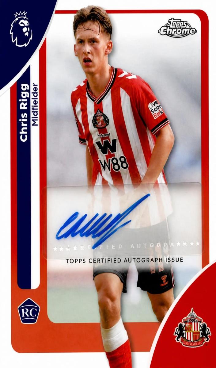 2026 Topps Chrome Premier League Chris Rigg #CA-CR card
