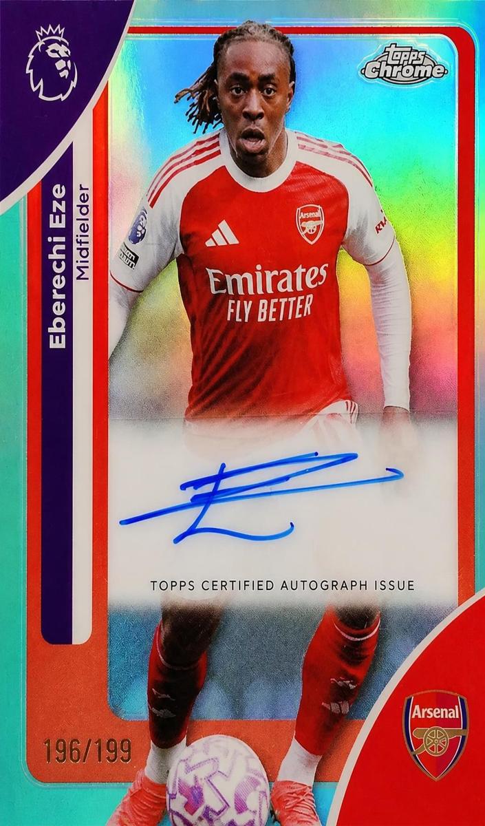 2026 Topps Chrome Premier League Autograph Eberechi Eze #CA-EZE card