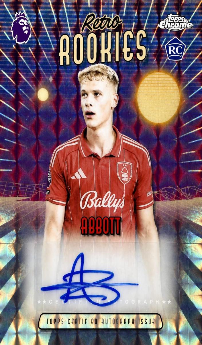2026 Topps Chrome Premier League Zach Abbott #RR-ZA card