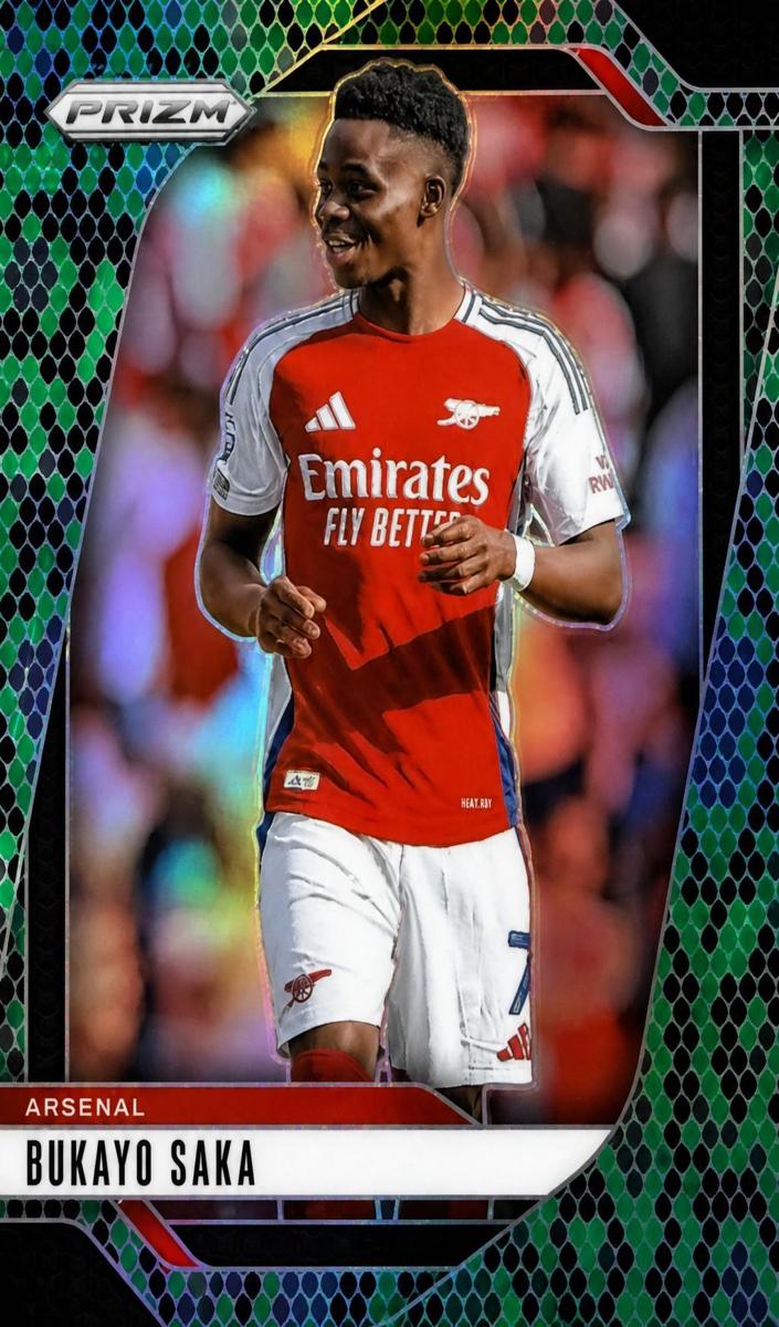 2024 Panini Prizm Premier League Bukayo Saka [Green] #21 card