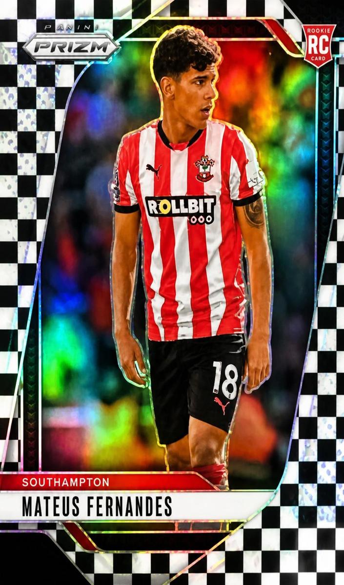 2024 Panini Prizm Premier League Mateus Fernandes [Black and White Checker] #294 card