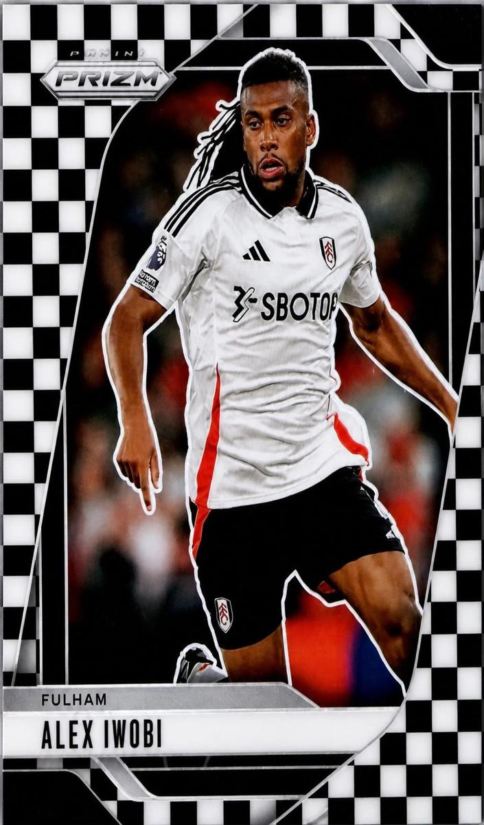 2024 Panini Prizm Premier League Alex Iwobi [Black and White Checker] #200 card
