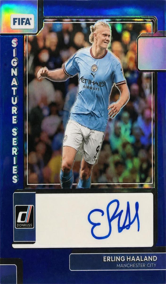2022 Panini Donruss Erling Haaland [Blue] #19 card