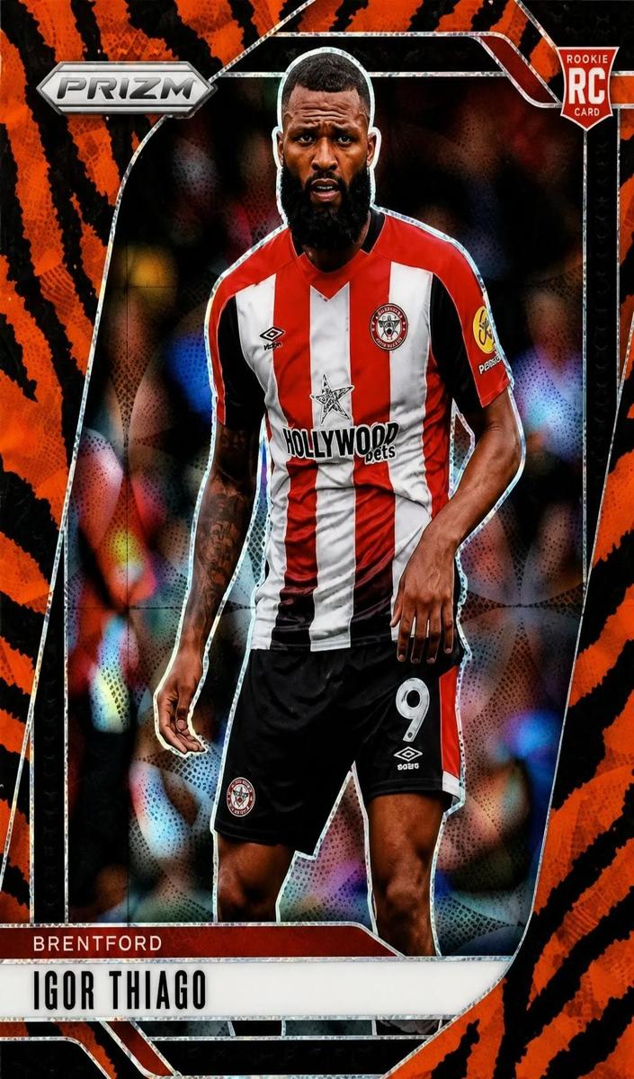 2024 Panini Prizm Premier League Igor Thiago [Choice Tiger Stripe] #245 card