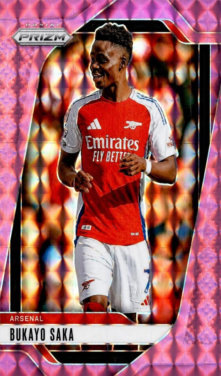 2024 Panini Prizm Premier League Bukayo Saka [Pink Mosaic] #21 card