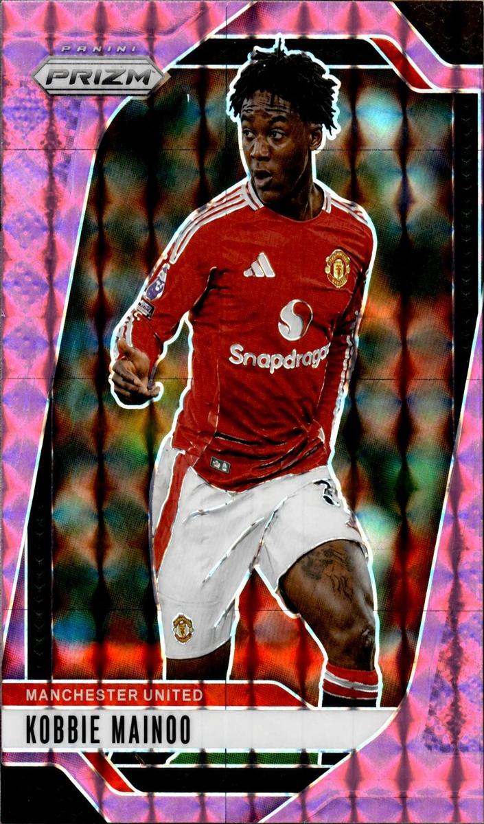 2024 Panini Prizm Premier League Kobbie Mainoo [Pink Mosaic] #124 card