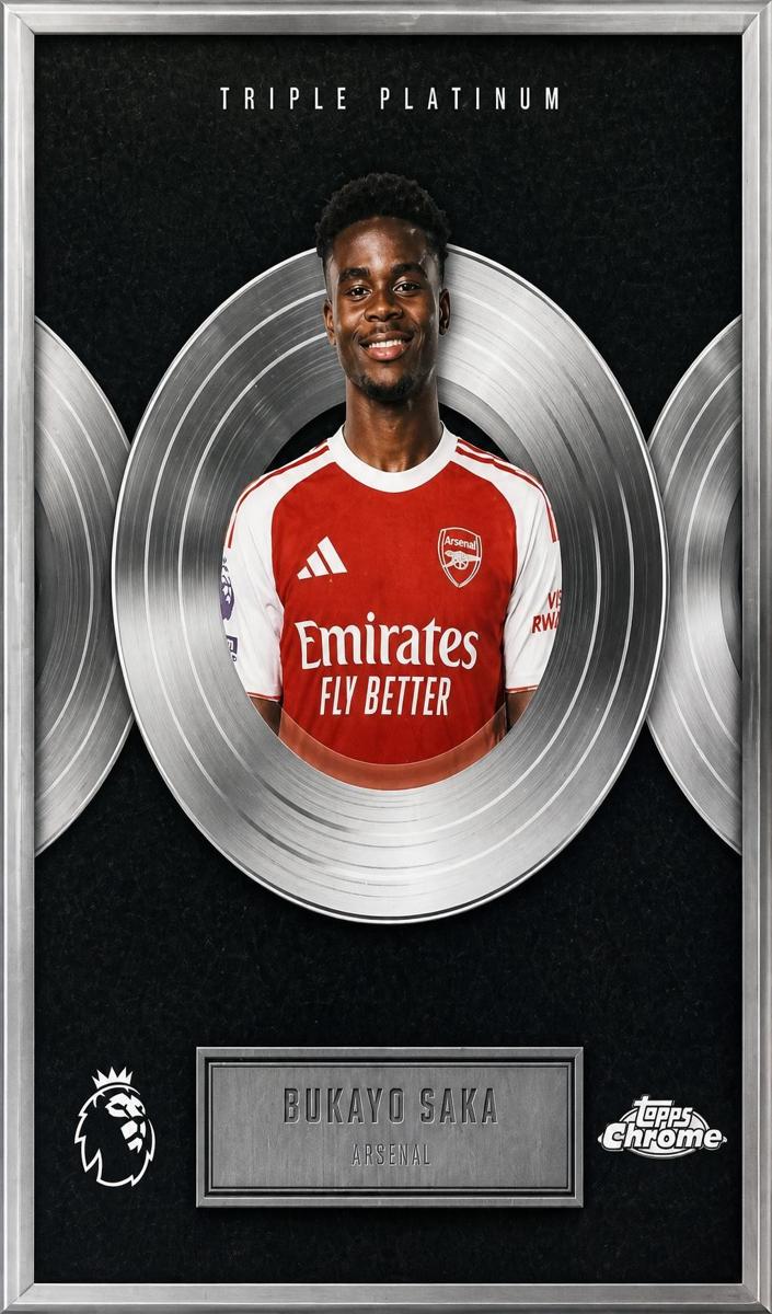 2026 Topps Chrome Premier League Bukayo Saka #TP-4 card