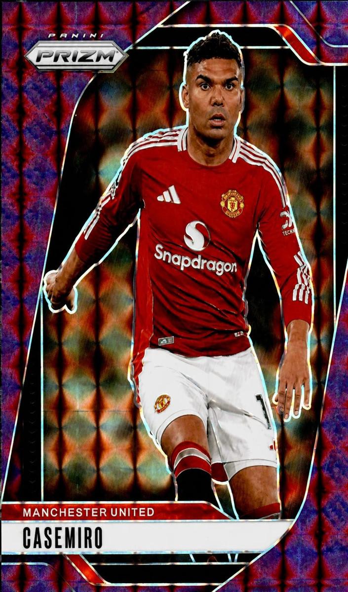 2024 Panini Prizm Premier League Casemiro [Purple Mosaic] #127 card