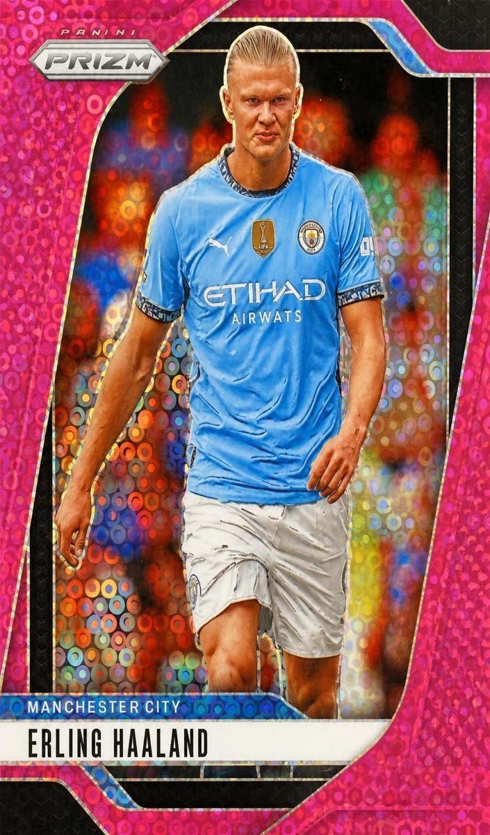 2024 Panini Prizm Premier League Erling Haaland [Pink Breakaway] #9 card
