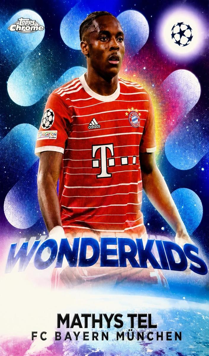 2022 Topps Chrome UEFA Club Competitions Mathys Tel #W-4 card
