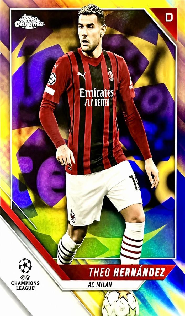 2021 Topps Chrome UEFA Champions League Theo Hernandez #2 card