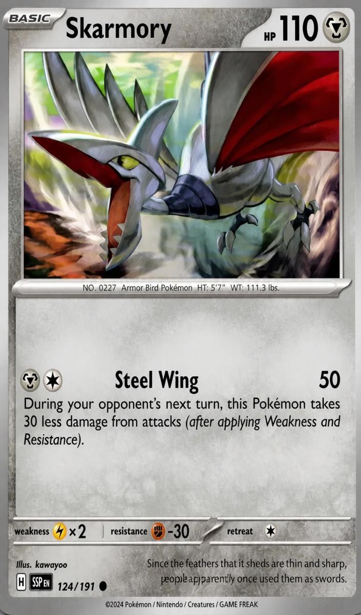 Skarmory 2024 Pokemon Scarlet & Violet Surging Sparks