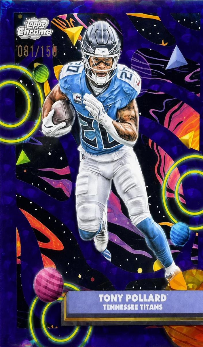 2025 Topps Cosmic Chrome Tony Pollard [Purple Nebula Refractor] #95 card
