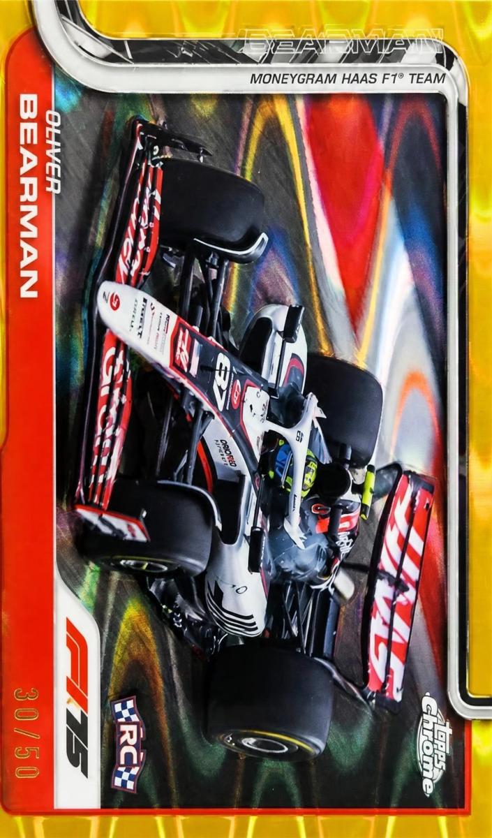 2025 Oliver Bearman [Gold RayWave Refractor] #86