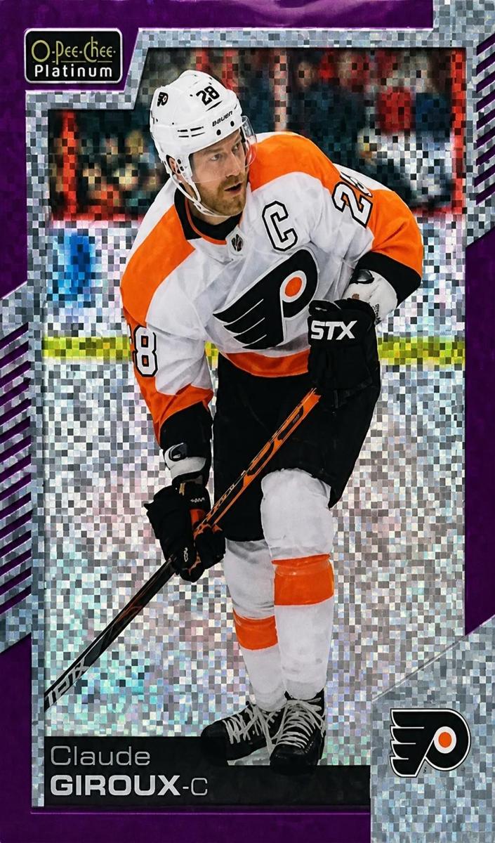 2020 O-Pee-Chee Platinum Claude Giroux [Violet Pixels] #12 card