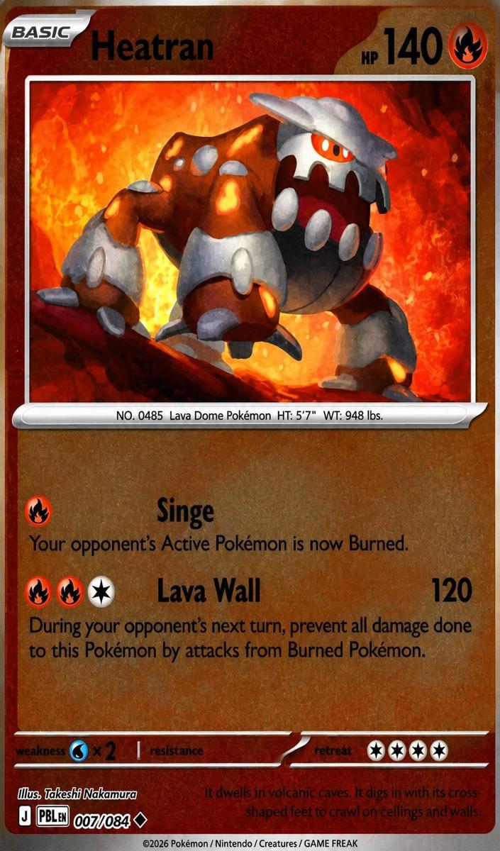 Heatran 2026 Pokemon Mega Evolution Pitch Black Reverse Holo