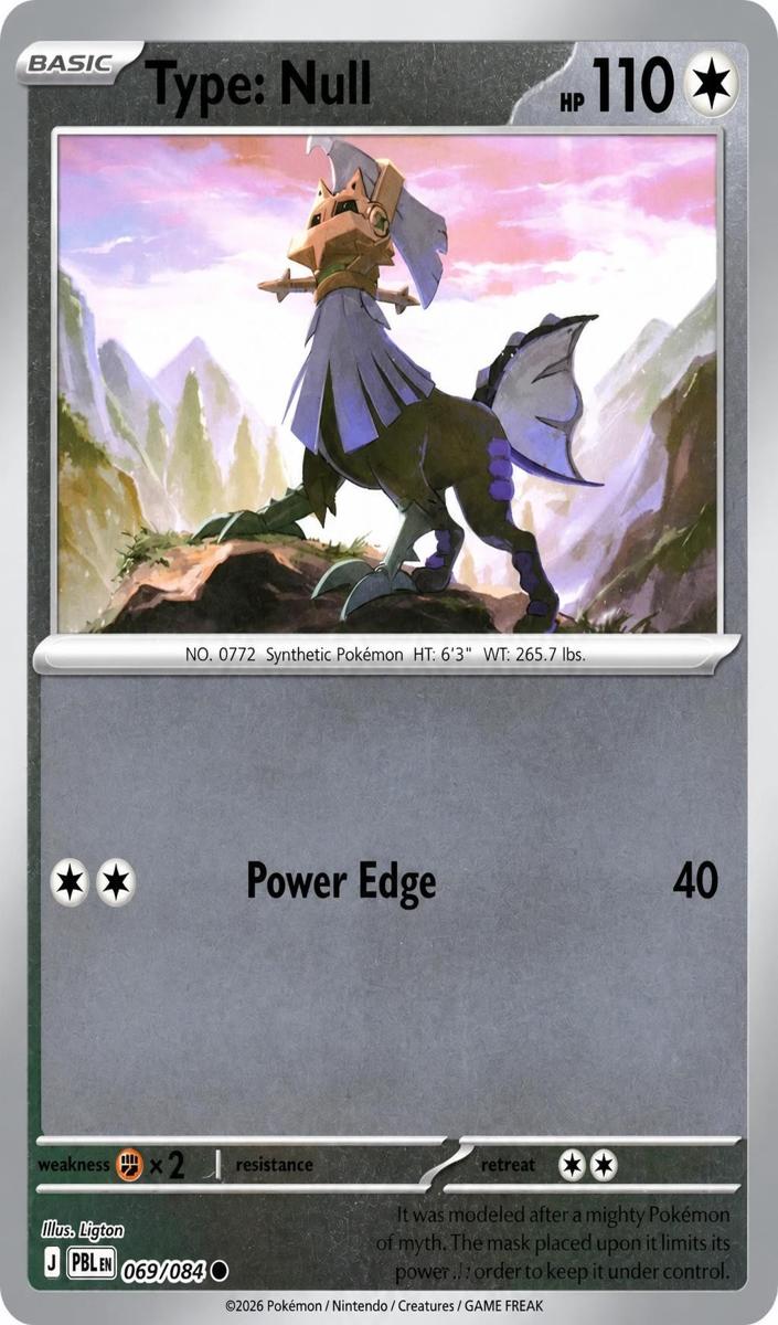 Type: Null 2026 Pokemon Mega Evolution Pitch Black Reverse Holo
