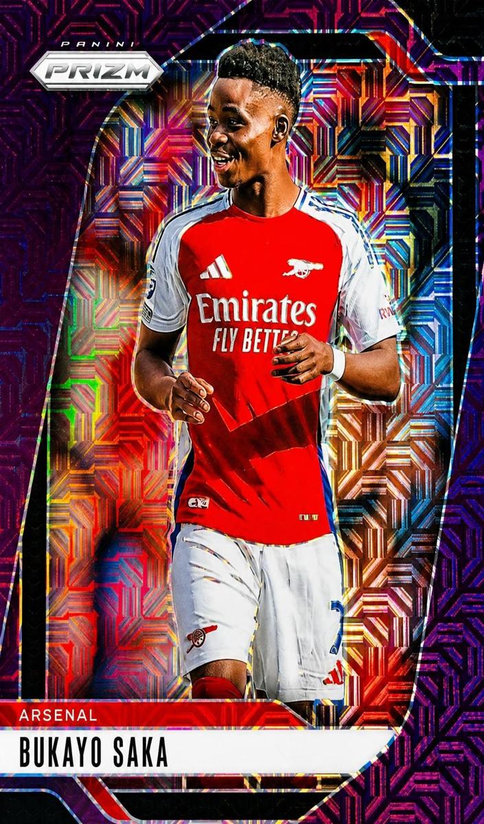 2024 Panini Prizm Premier League Bukayo Saka [Purple Mojo] #21 card