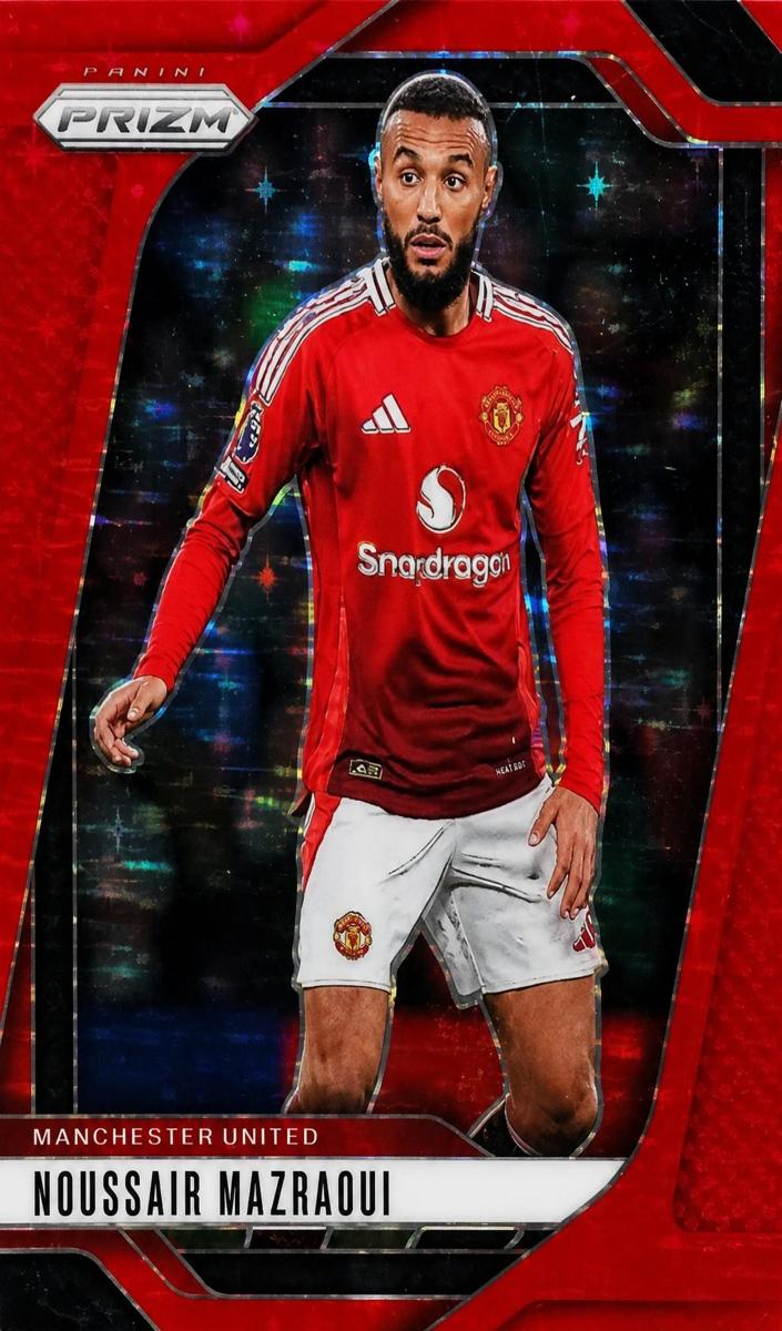 2024 Panini Prizm Premier League Noussair Mazraoui [Red Stars] #139 card