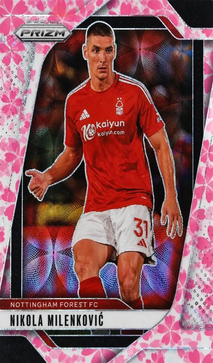 2024 Panini Prizm Premier League Nikola Milenkovic [Green Breakaway] #260 card