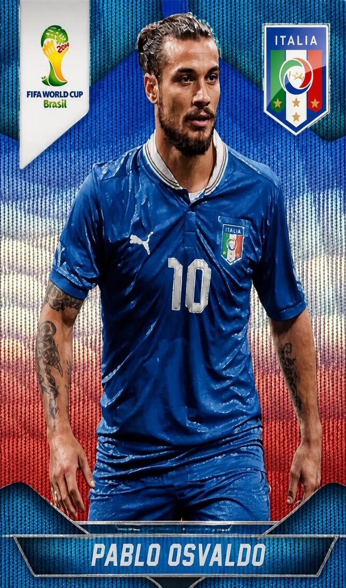 2014 Pablo Osvaldo [Blue and Red Wave] #133