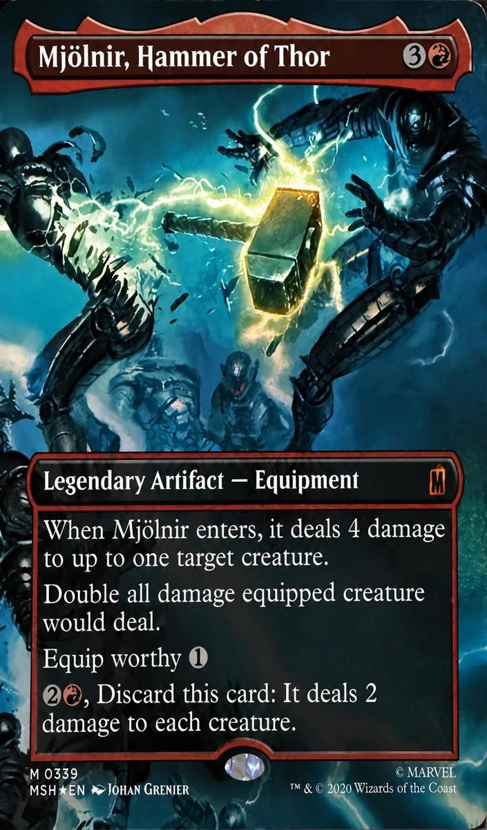 2026 Mjolnir, Hammer of Thor [Borderless Foil] #339