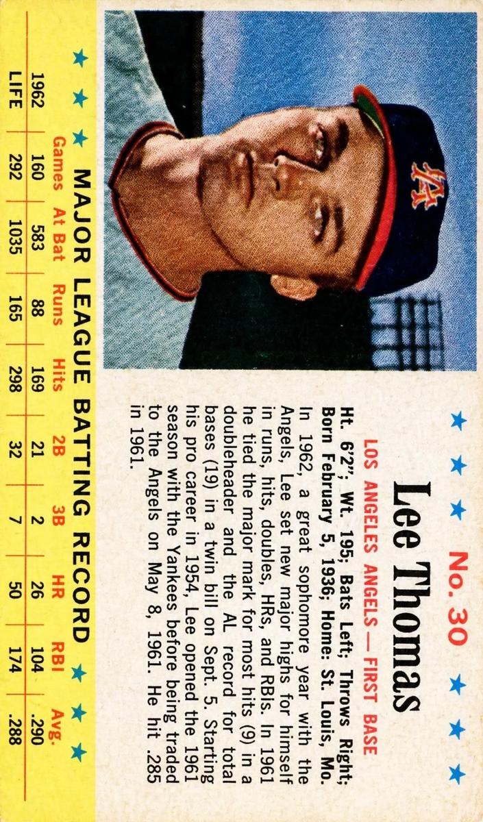 1963 Lee Thomas #30