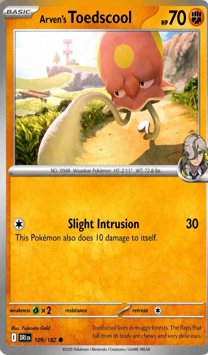 Arven's Toedscool 2025 Pokemon Scarlet & Violet Destined Rivals