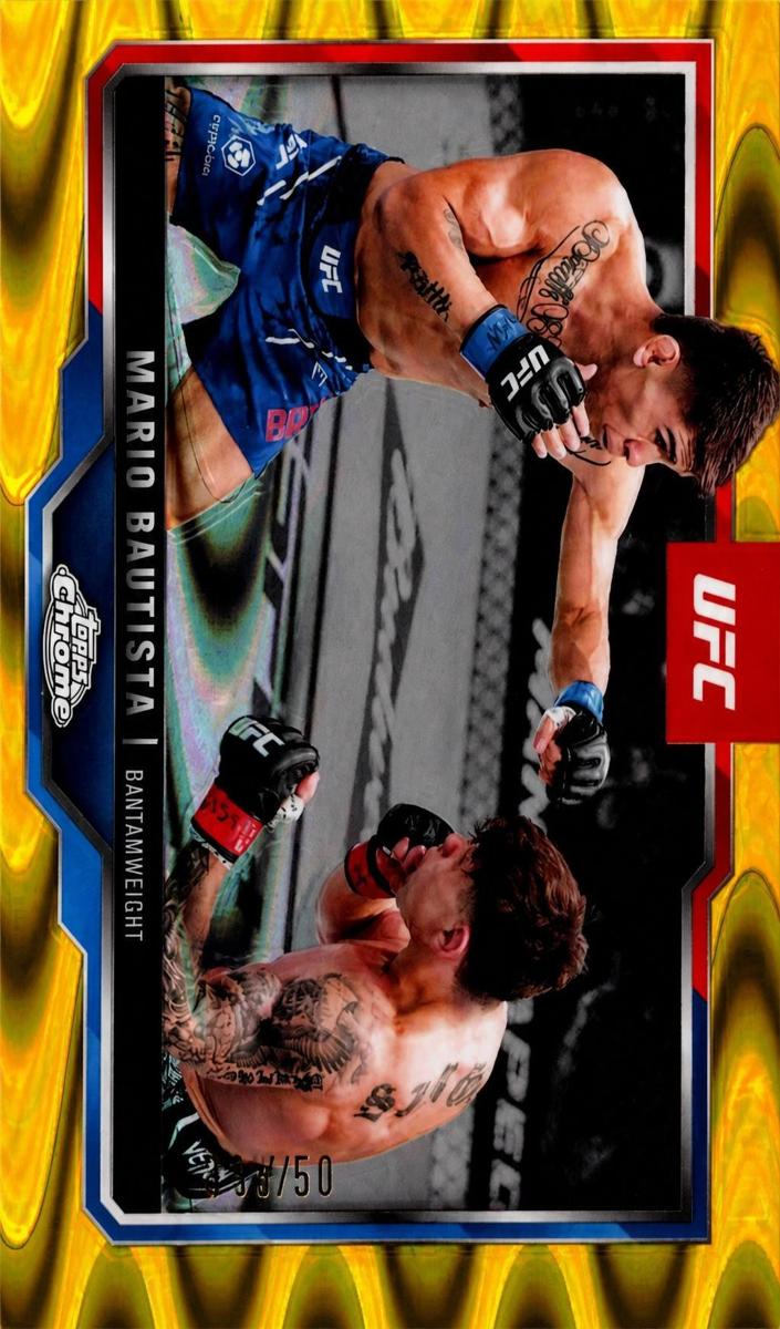 2025 Topps Chrome Mario Bautista [Gold Geometric Refractor] #98 card