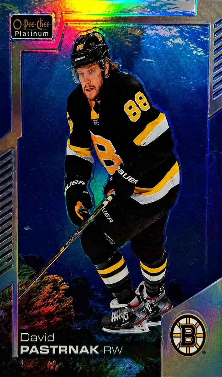 2020 O-Pee-Chee Platinum David Pastrnak [Aquamarine] #7 card