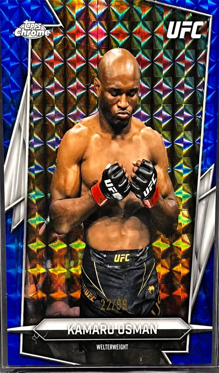 2025 Kamaru Usman [Blue Geometric Refractor] #27