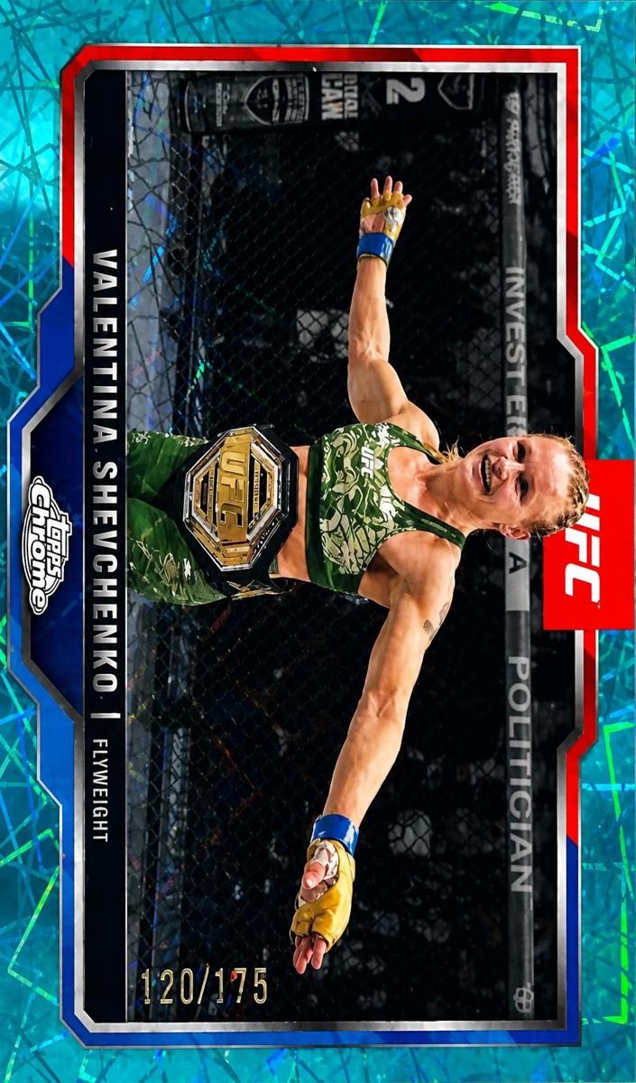 2025 Valentina Shevchenko [Teal Lazer Refractor] #166