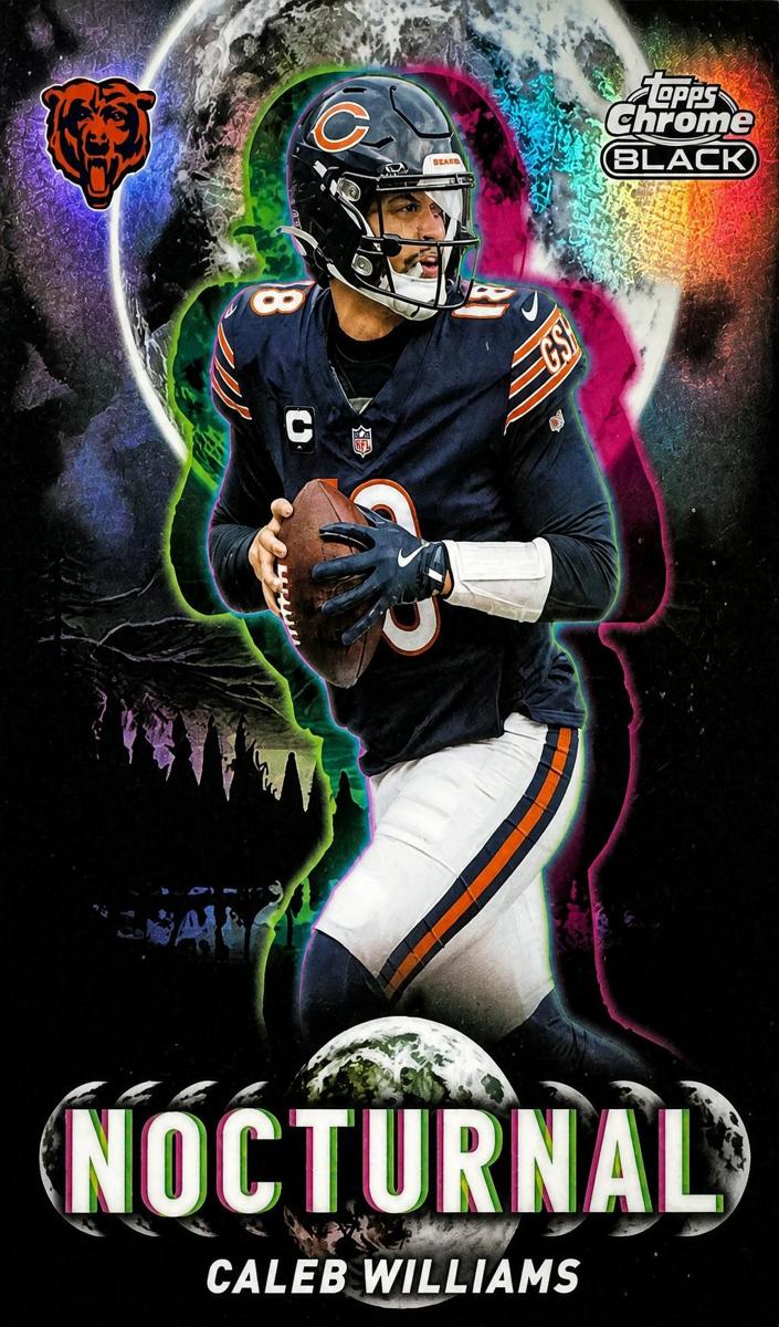 2025 Topps Chrome Black Nocturnal Caleb Williams #N-1 card