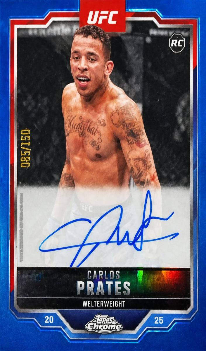 2025 Topps Chrome Carlos Prates [Blue Refractor] #CRA-CP card